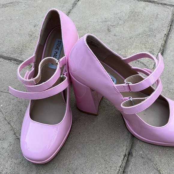 Steve Madden heels platform pink patten leather - Picture 3 of 3